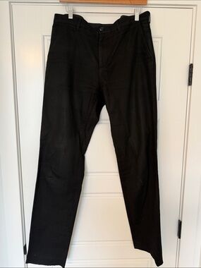 APC COTTON Men's Black Straight-Leg Pants